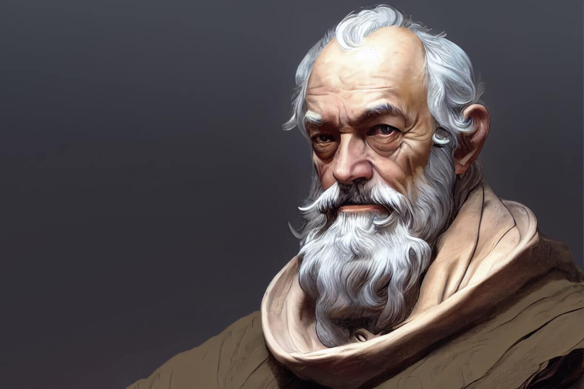 Portraits of the great physicist, astronomer, philosopher, and scientist Galileo Galilei. Historical figures for use in science education and cultural commentary, generative ai.