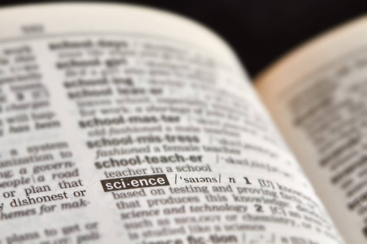 Science Word Definition Text