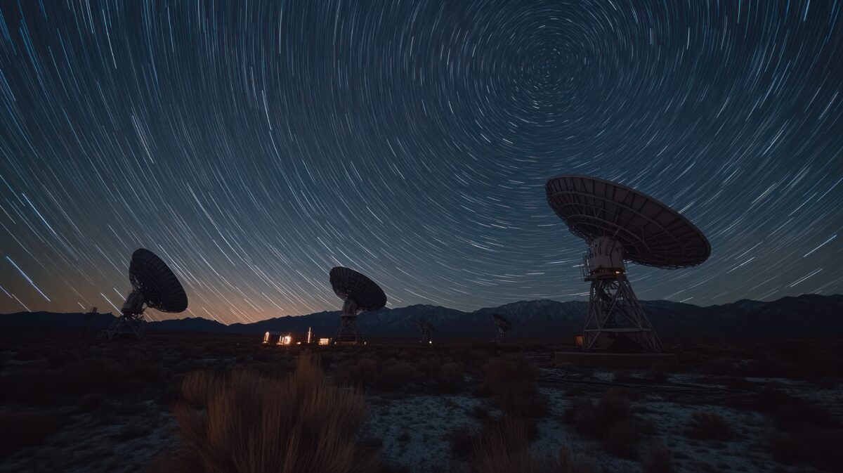 Starry Night over the Allen Telescope Array: A Celestial Symphony of Science and Wonder