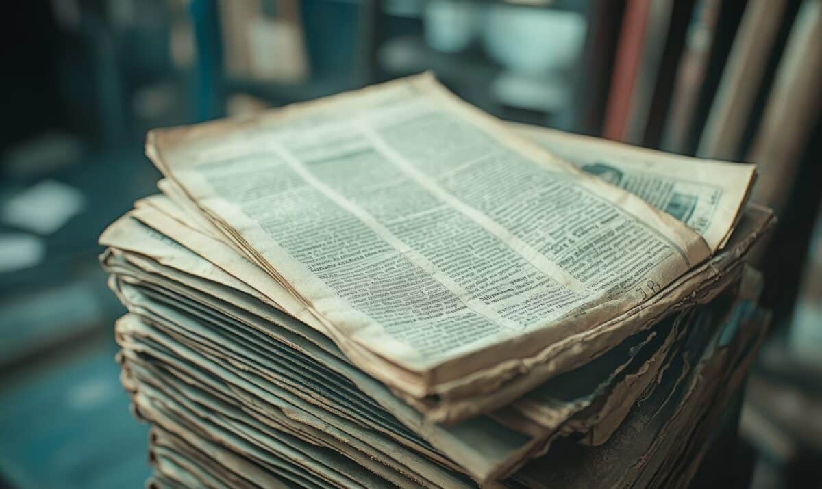 Vintage newspaper style with halftone