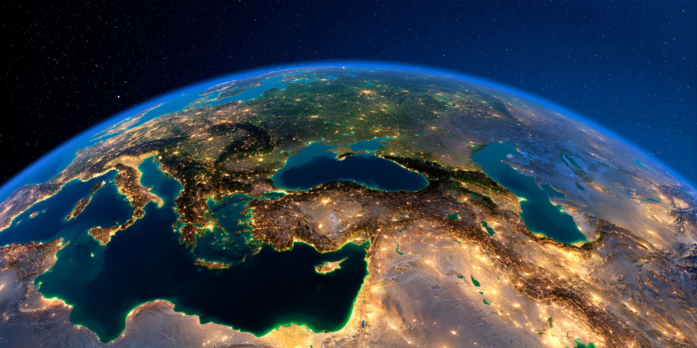 Detailed Earth. Turkey. Middle East countries