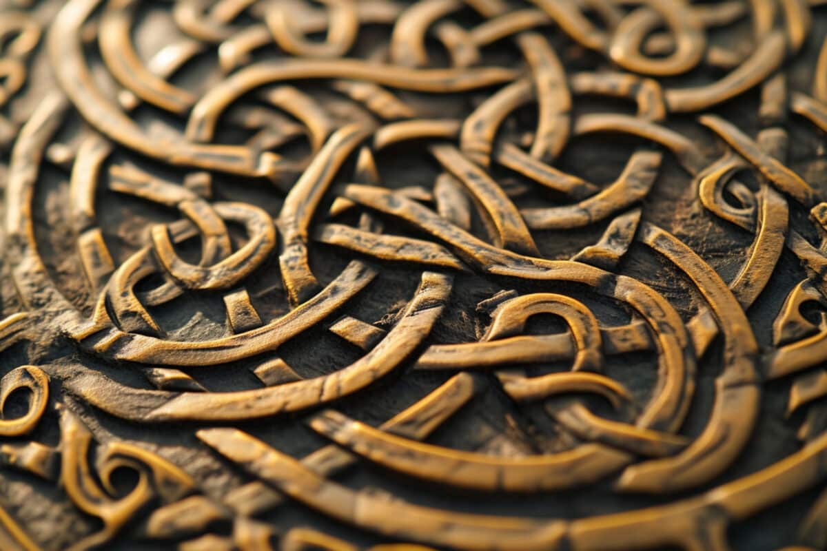 An illustration of the intricate Celtic knot, symbolizing eternal life and endless cycles.
