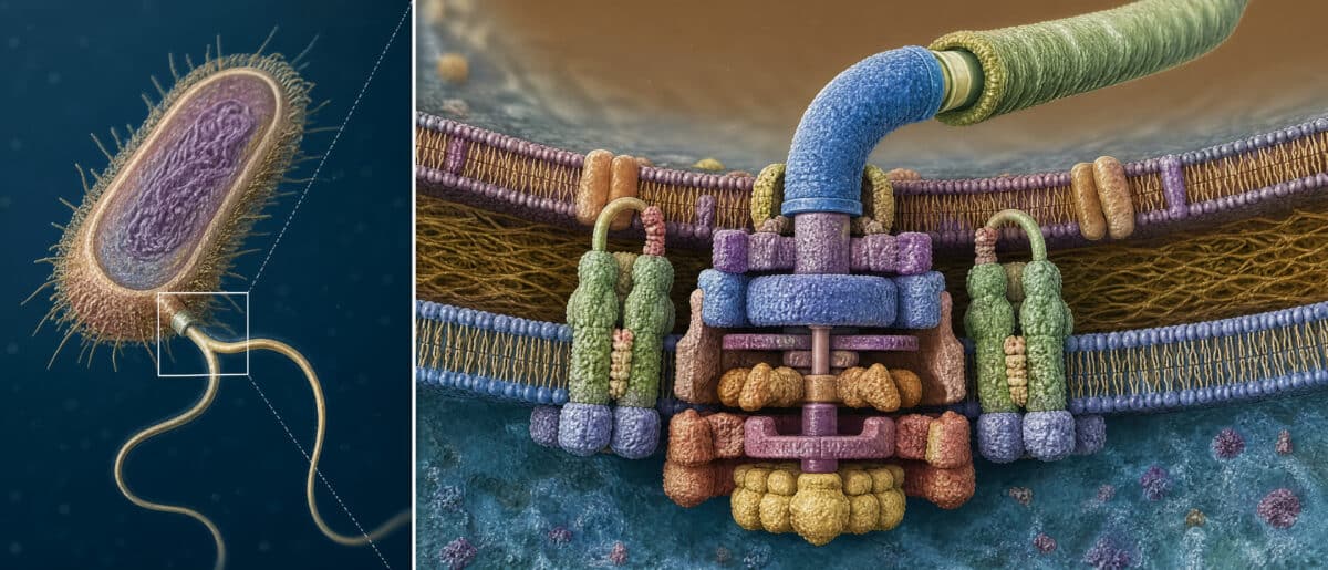 Bacterial Flagellar Motor Proton-Driven Rotary Nanomachine